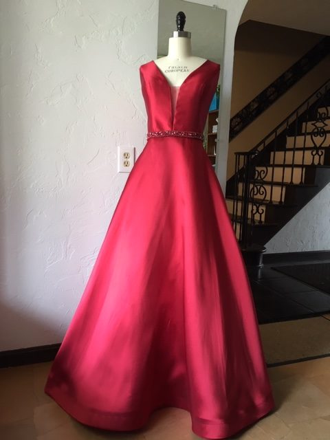 candy apple red bridesmaid dresses